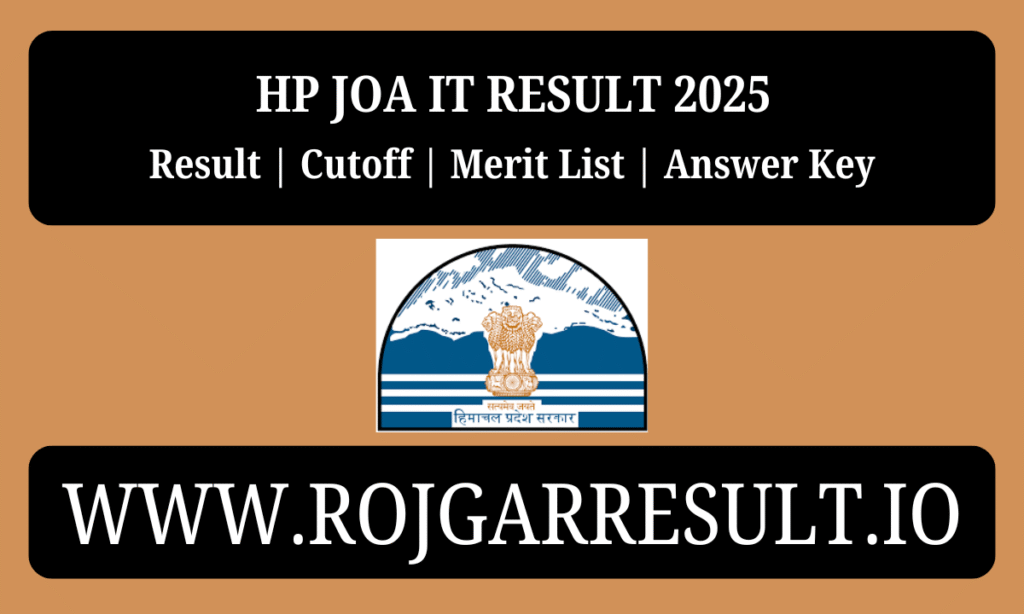 HP JOA IT Result 2025