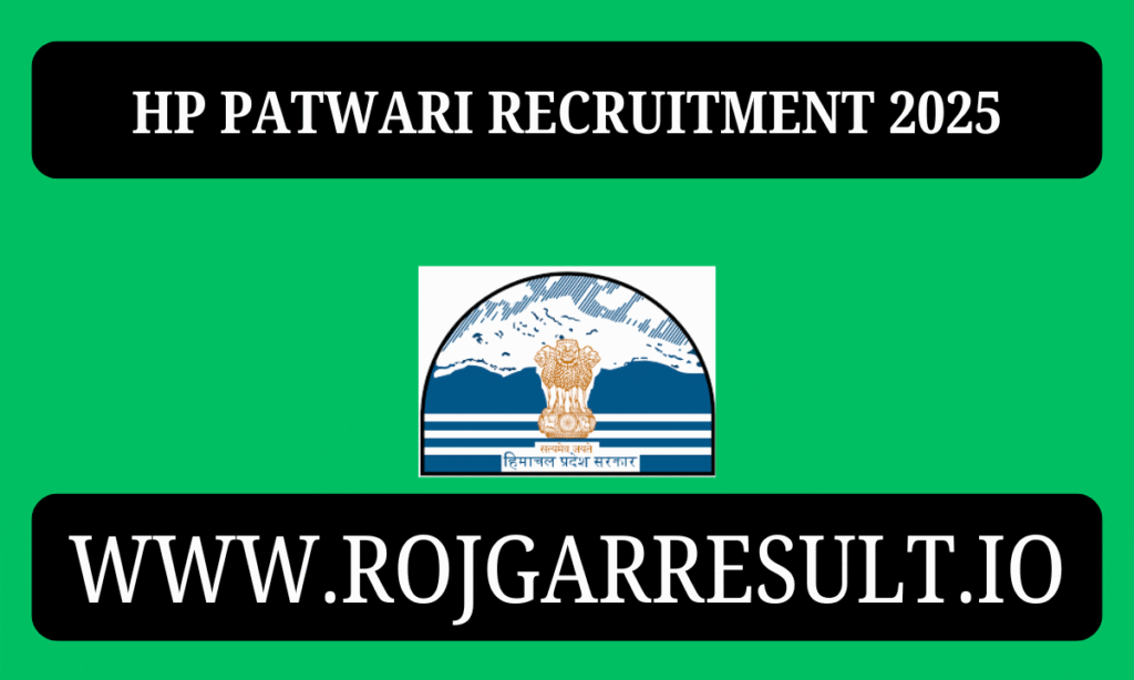 HP Patwari Recruitment 2025