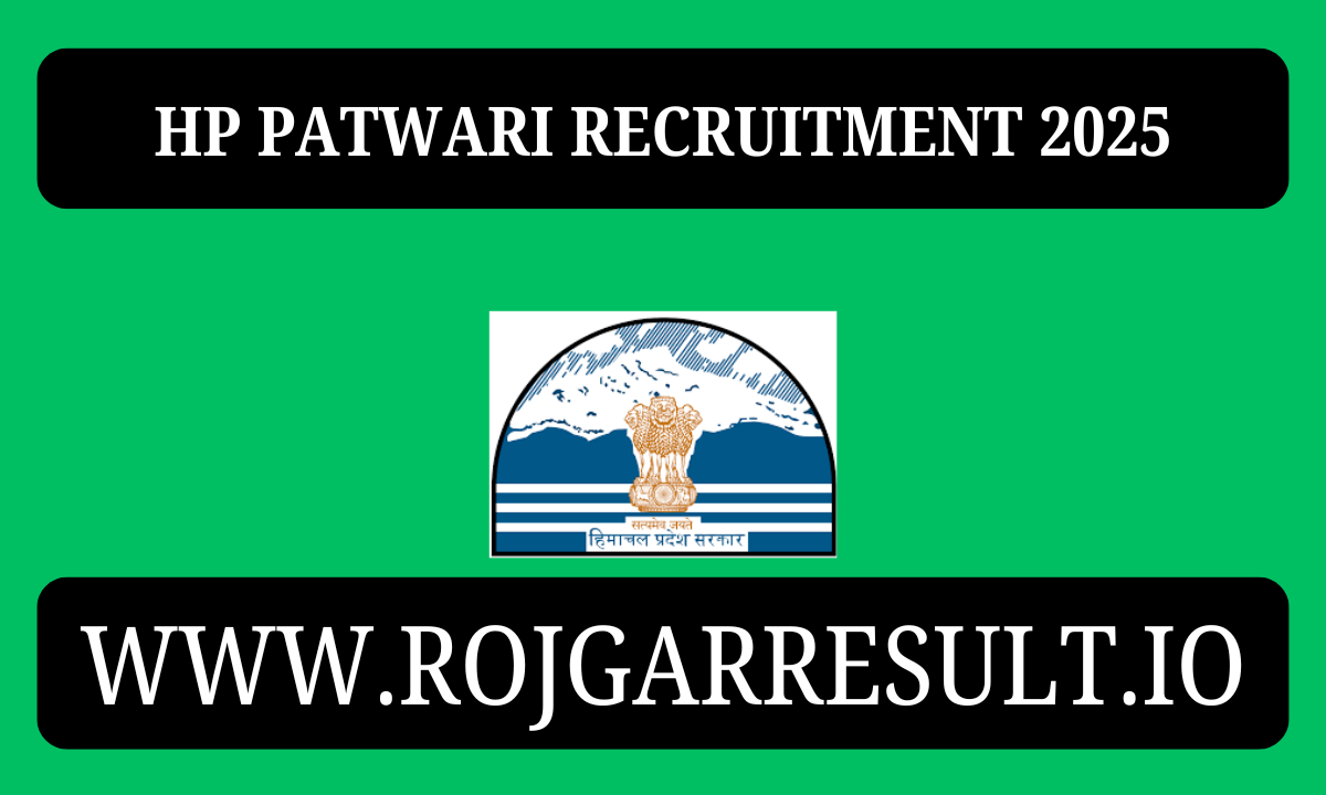 HP Patwari Recruitment 2025
