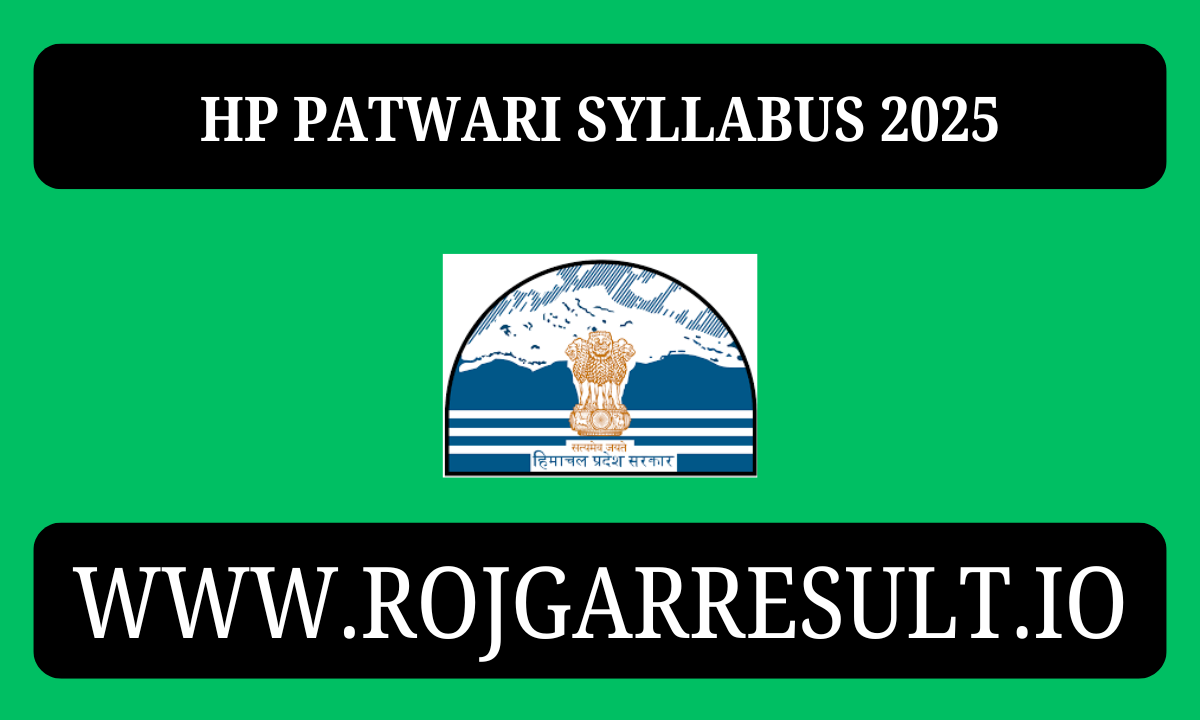 HP Patwari Syllabus 2025