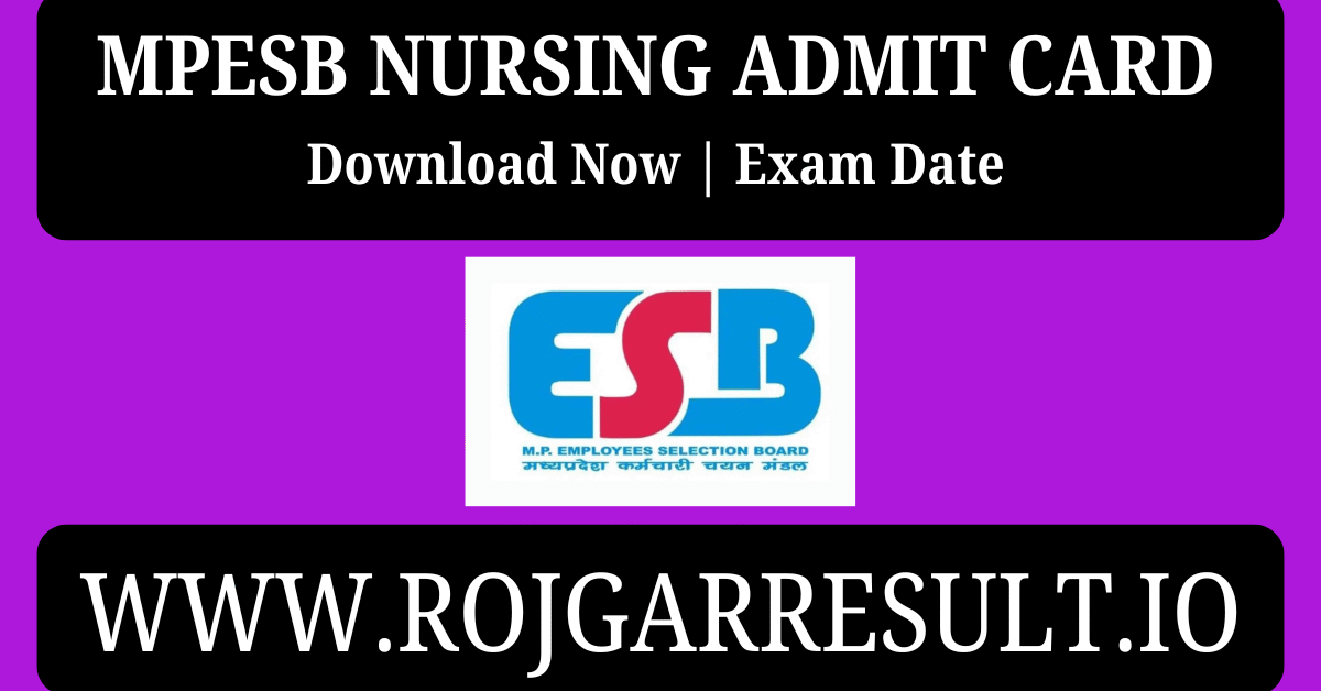 MPESB Nursing Admit Card