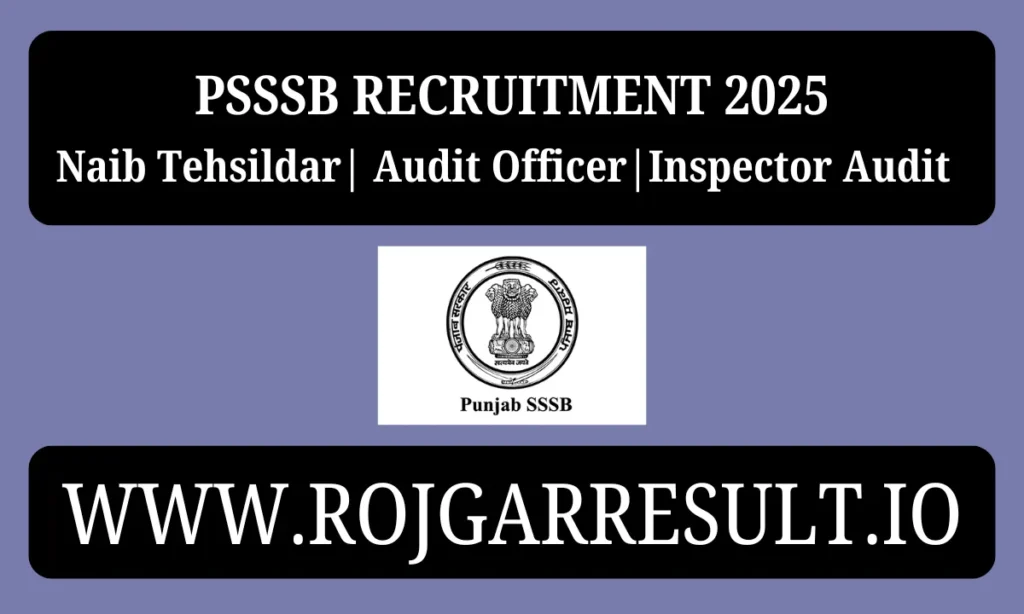 PSSSB Recruitment 2025