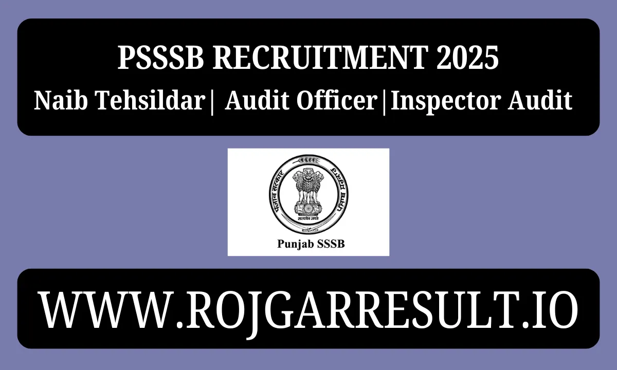 PSSSB Recruitment 2025