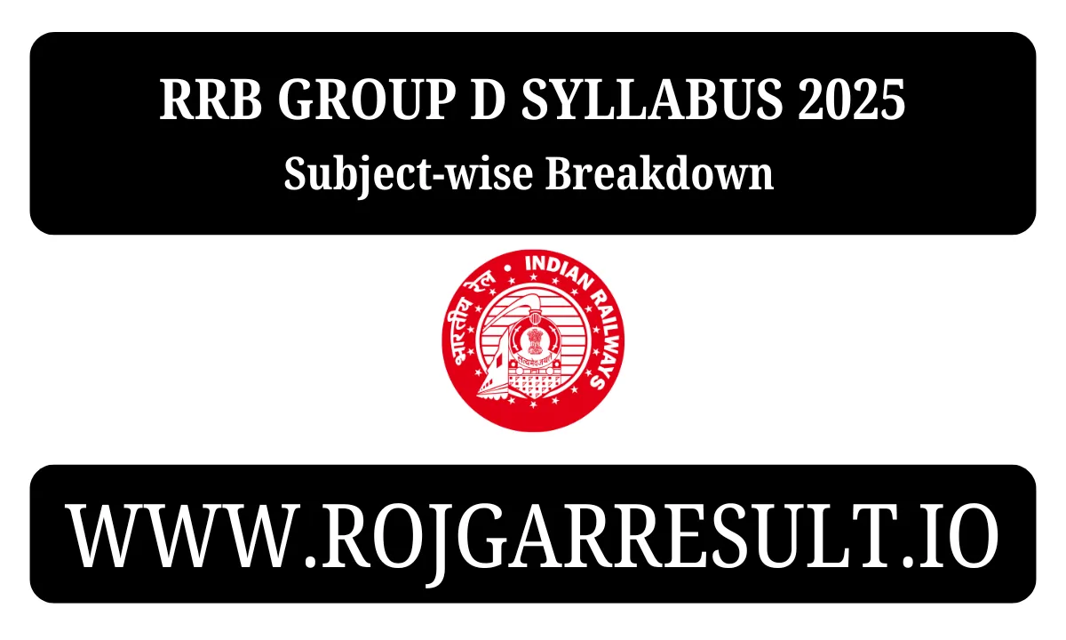 RRB Group D Syllabus 2025