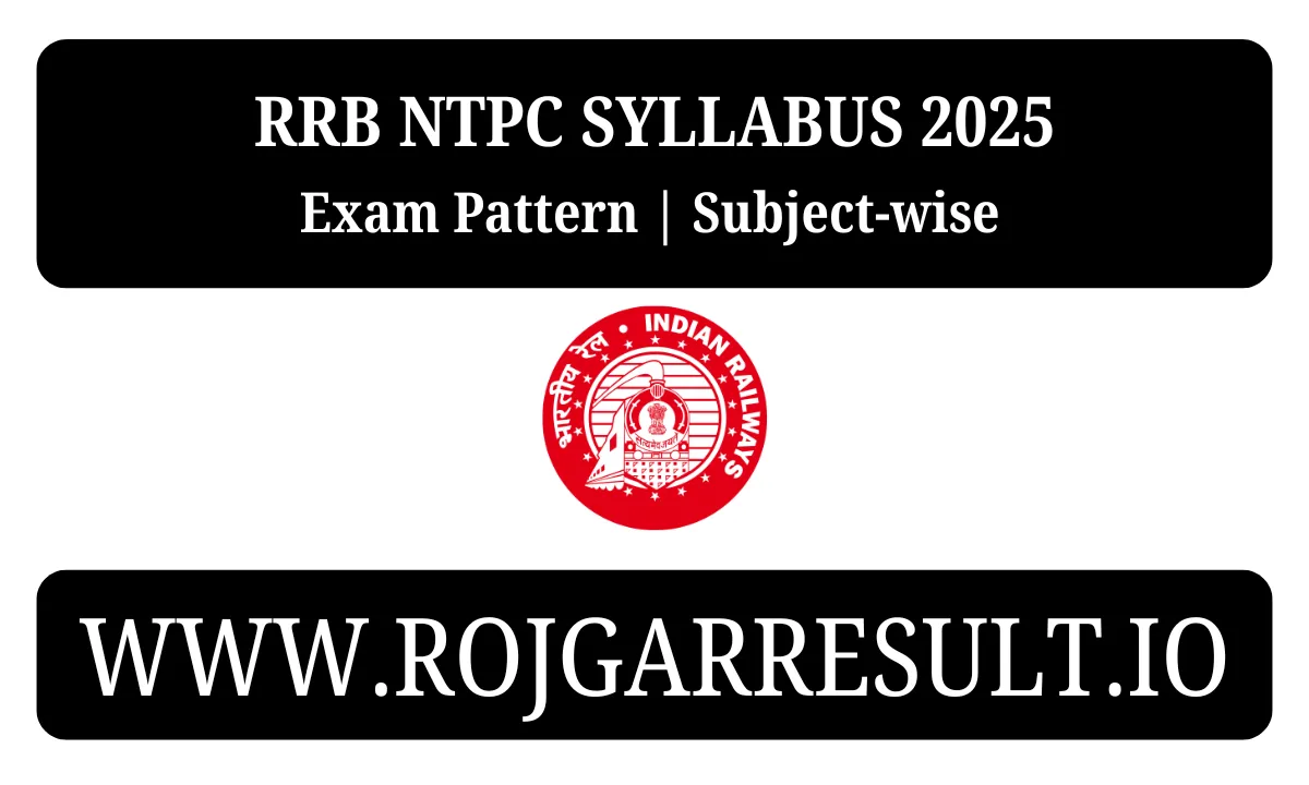 RRB NTPC Syllabus 2025