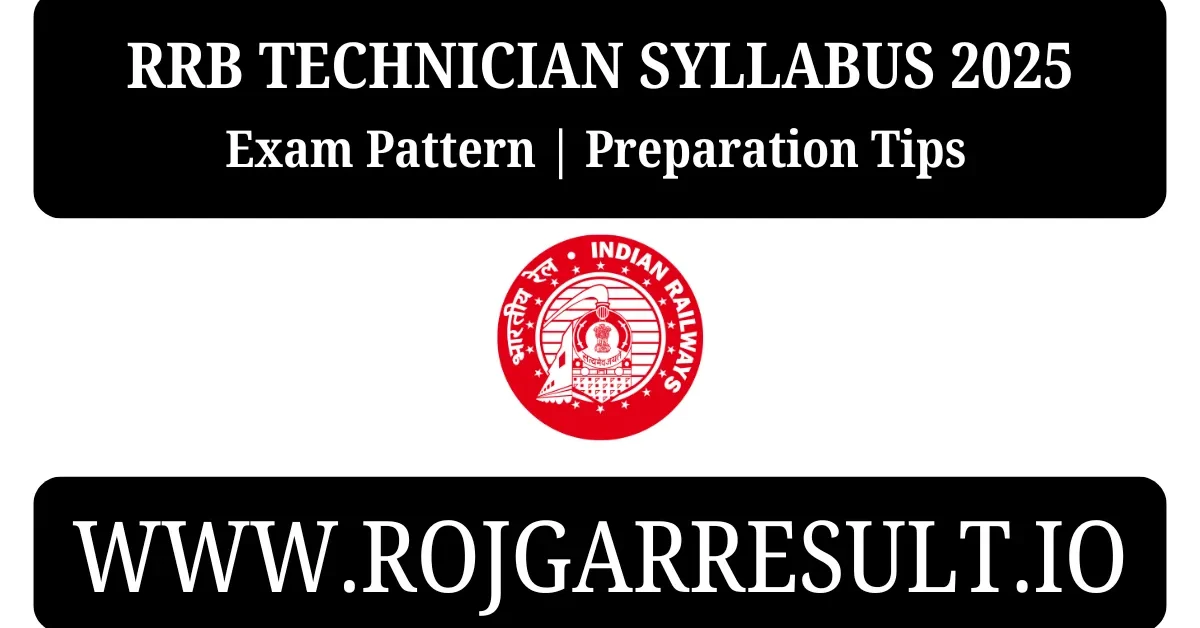 RRB Technician Syllabus 2025
