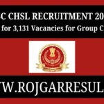 SSC CHSL Recruitment 2025