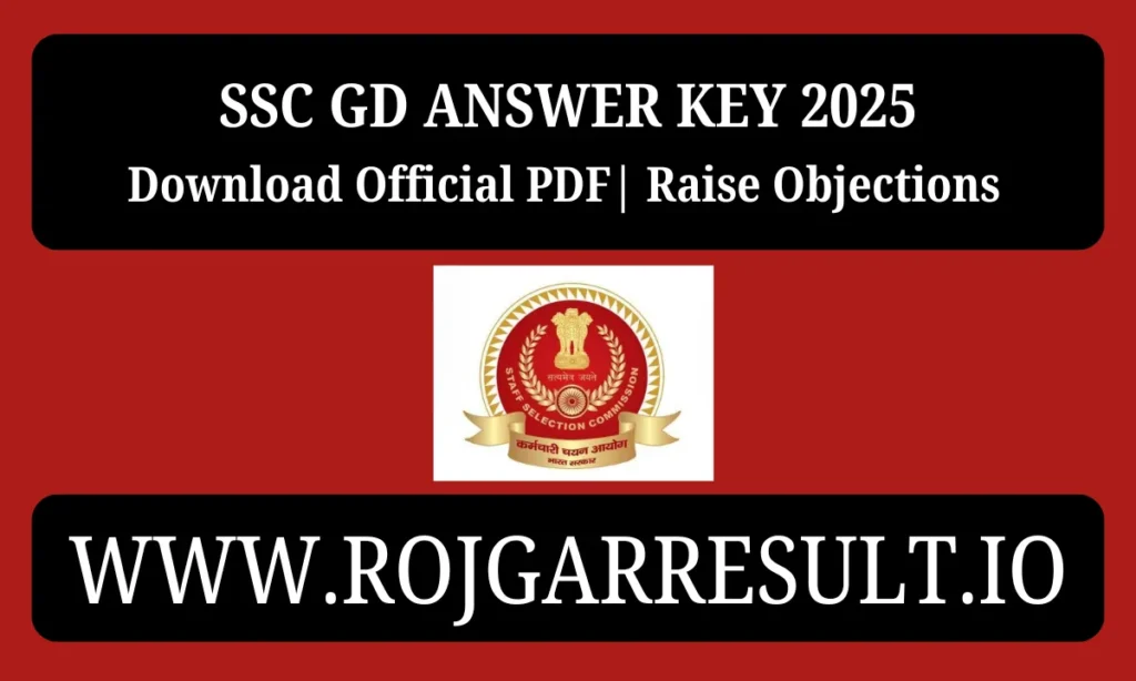 SSC GD Answer Key 2025