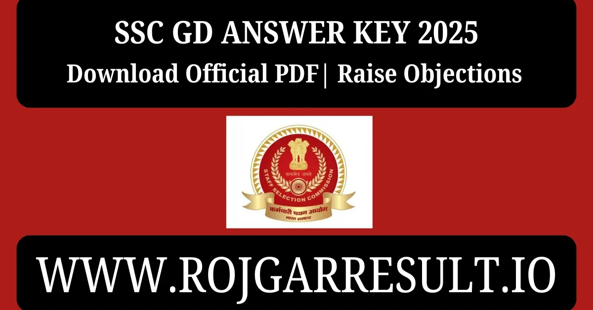 SSC GD Answer Key 2025