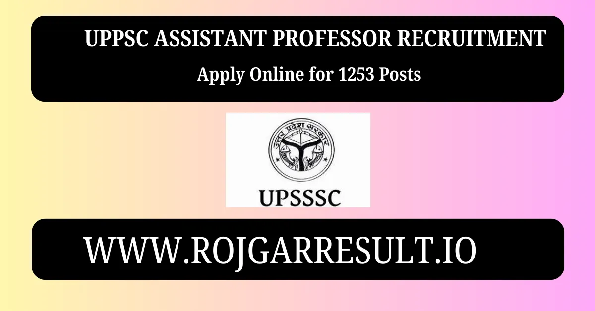 UPPSC Assistant Professor Recruitment 2025